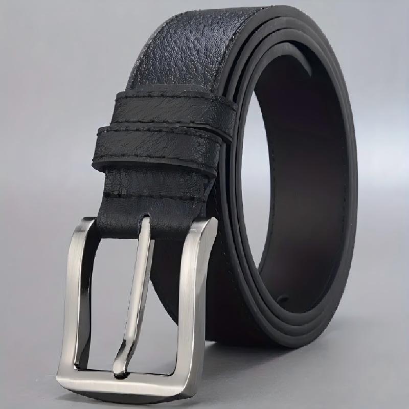 Men'S Genuine Leather Belt, Fashionable Classic Casual Belt, Alloy Pin Buckle Belt, Suitable for Jeans, Pants, Work, And Business Gifts for Dad And Husband