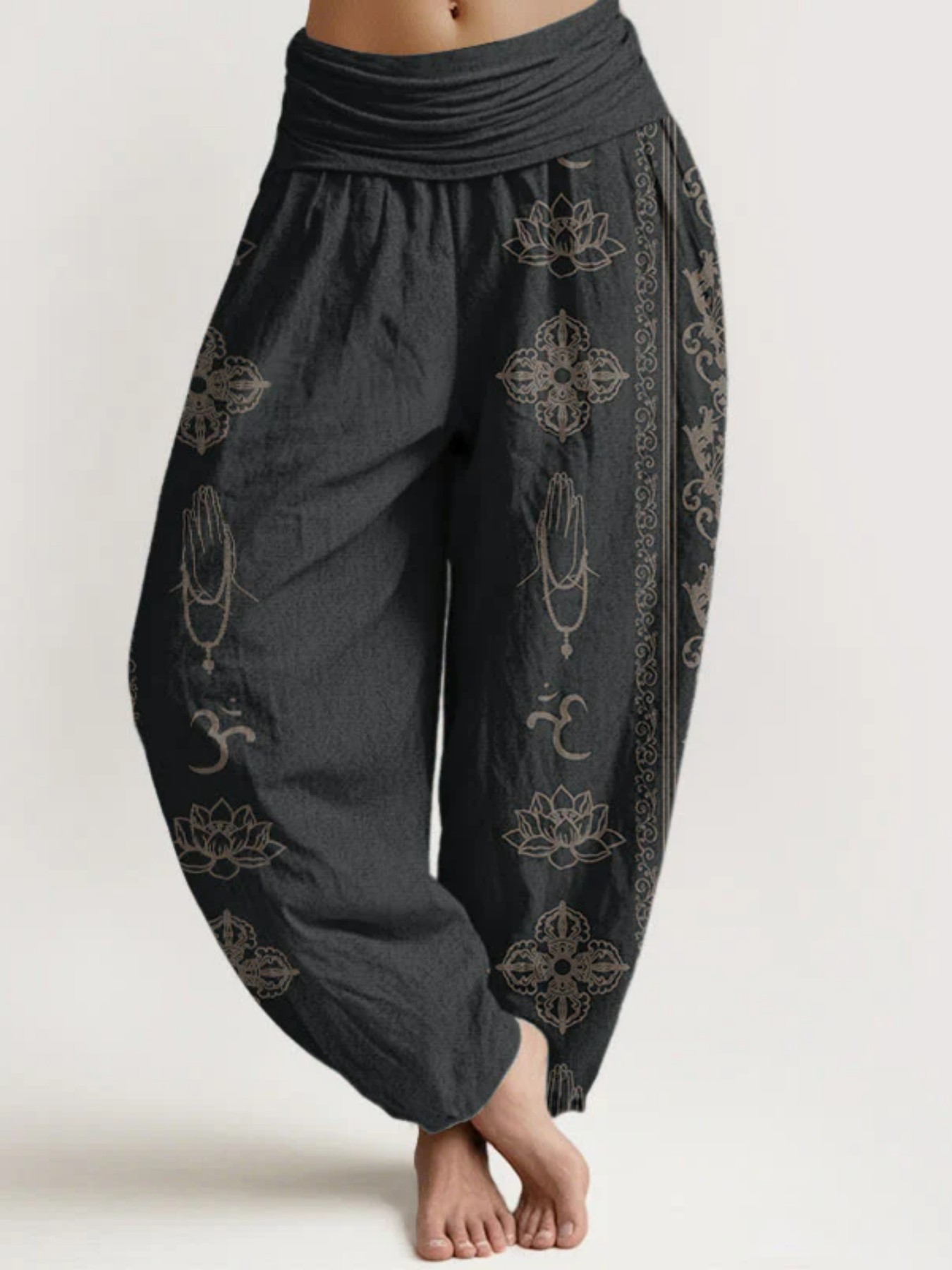 womens   harem pants loose fit elastic waist casual beach vacation relaxed boho trousers