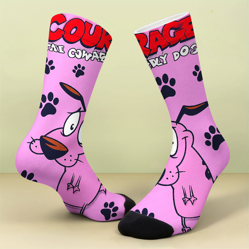TEMU Un juego de calcetines con diseño estampado de pata de perro . calcetines son suaves, cómodos y permiten el flujo de aire, lo que los convierte
