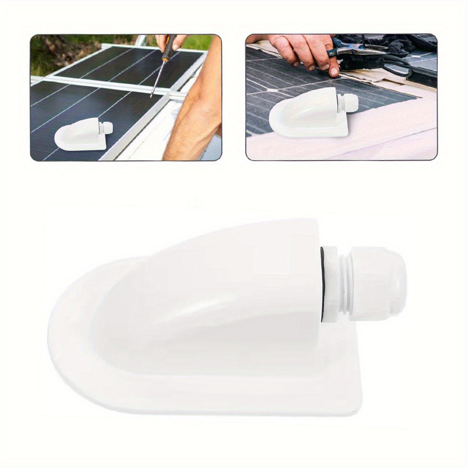 Two Pieces of White Junction Boxes with Single Hole Connector for RVs