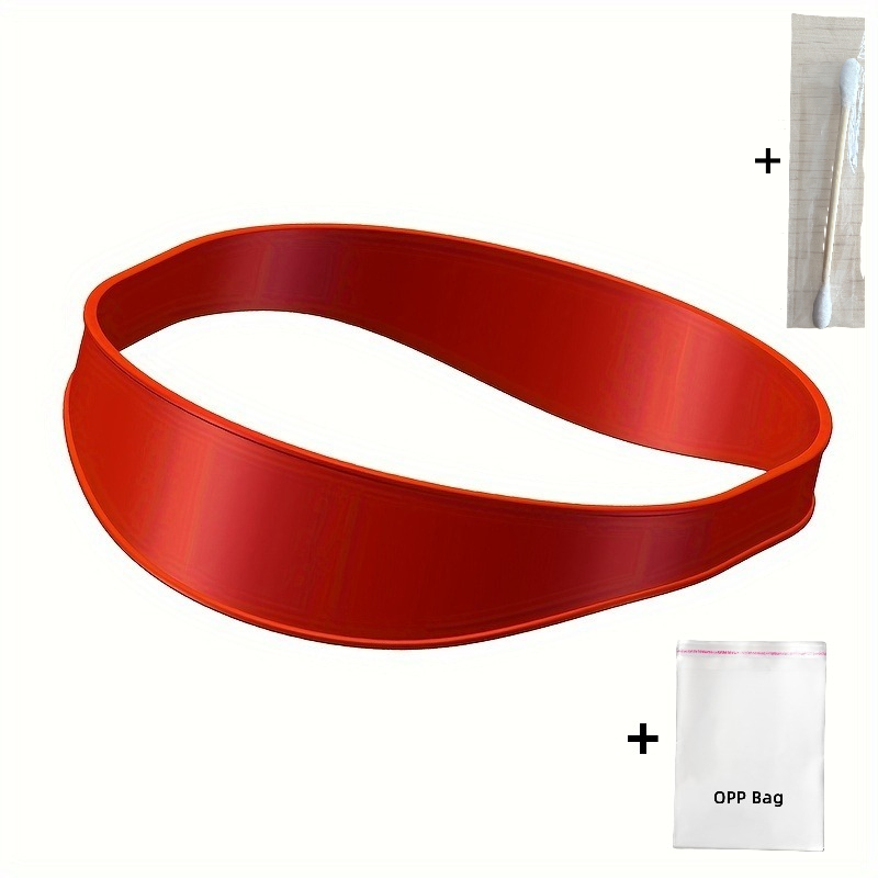 Flexible Red Haircut Band - Men's Curved Hair Trimming Guide For Home & Travel Use - Hair Styling Tool And 1pc Cleaning Rod