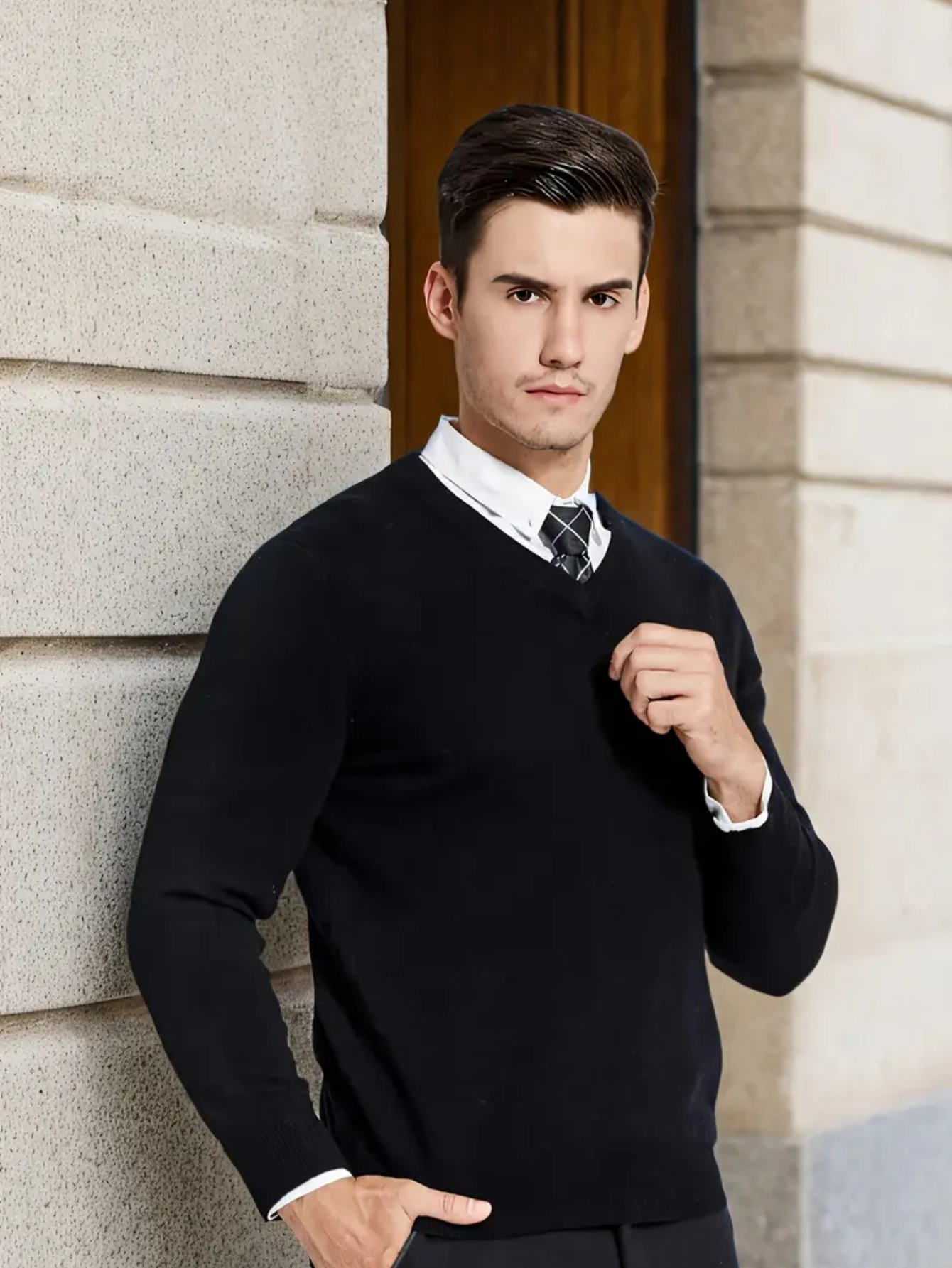 Usar Sueter Sueter Con Camisa Y Corbata Camisa Elegante De Mujer