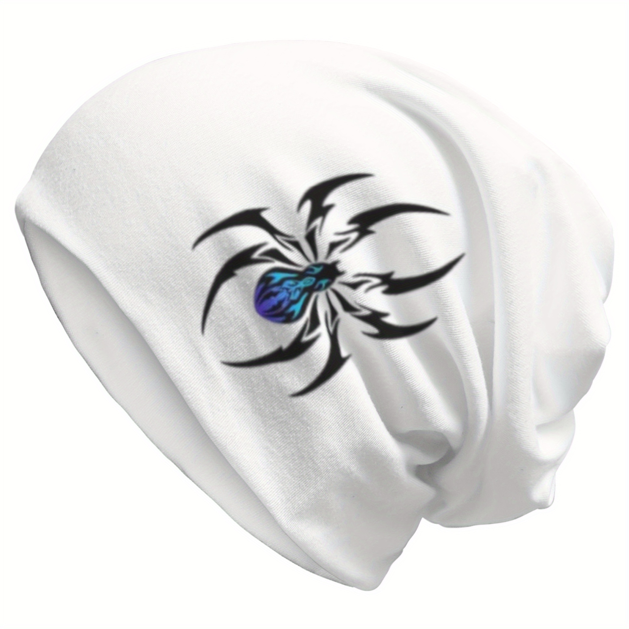 Arcimatto Y2k Spider Beanie Hat Wool Acrylic Knit Skull Cap