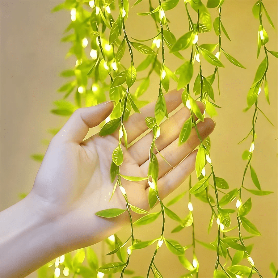 TEMU 1pc, Simulated Willow Fairy Lamp - Decorative Light For Room, Home Dining Tables - 30 Leds - Suitable For Parties, Weddings, Weddings, Bedrooms,
