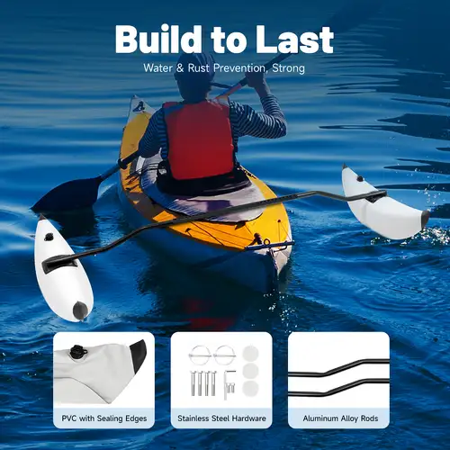 inflatable kayak stabilizers, 2pcs, pvc inflatable float with rod, standing float stabilizer system kit for kayaks, , fishing boats, white | Free Shipping On Items Shipped From Temu | Temu inflatable kayak stabilizers, 2pcs, pvc inflatable float with rod, standing float stabilizer system kit for kayaks, , fishing boats, white | Free Shipping On Items Shipped From Temu | Temu