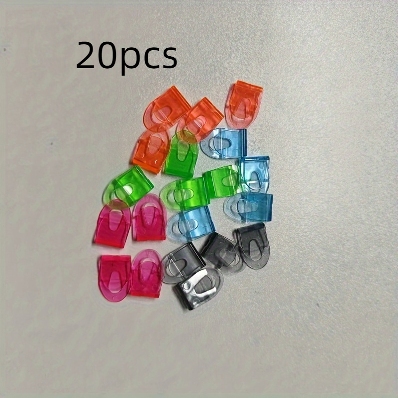 20pcs Mini Plastic Memo Holders, Colorful Notebook Tab Page Clips, Bookmark Accents, Office Paper Organizer Clamps