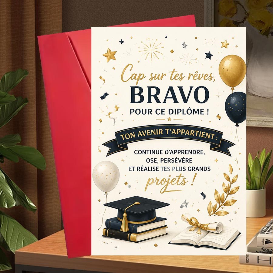 TEMU 1 lot de cartes de félicitations de de diplôme pour adultes, cadeau idéal pour les nouveaux diplômés pour l'obtention du diplôme et souhaiter le