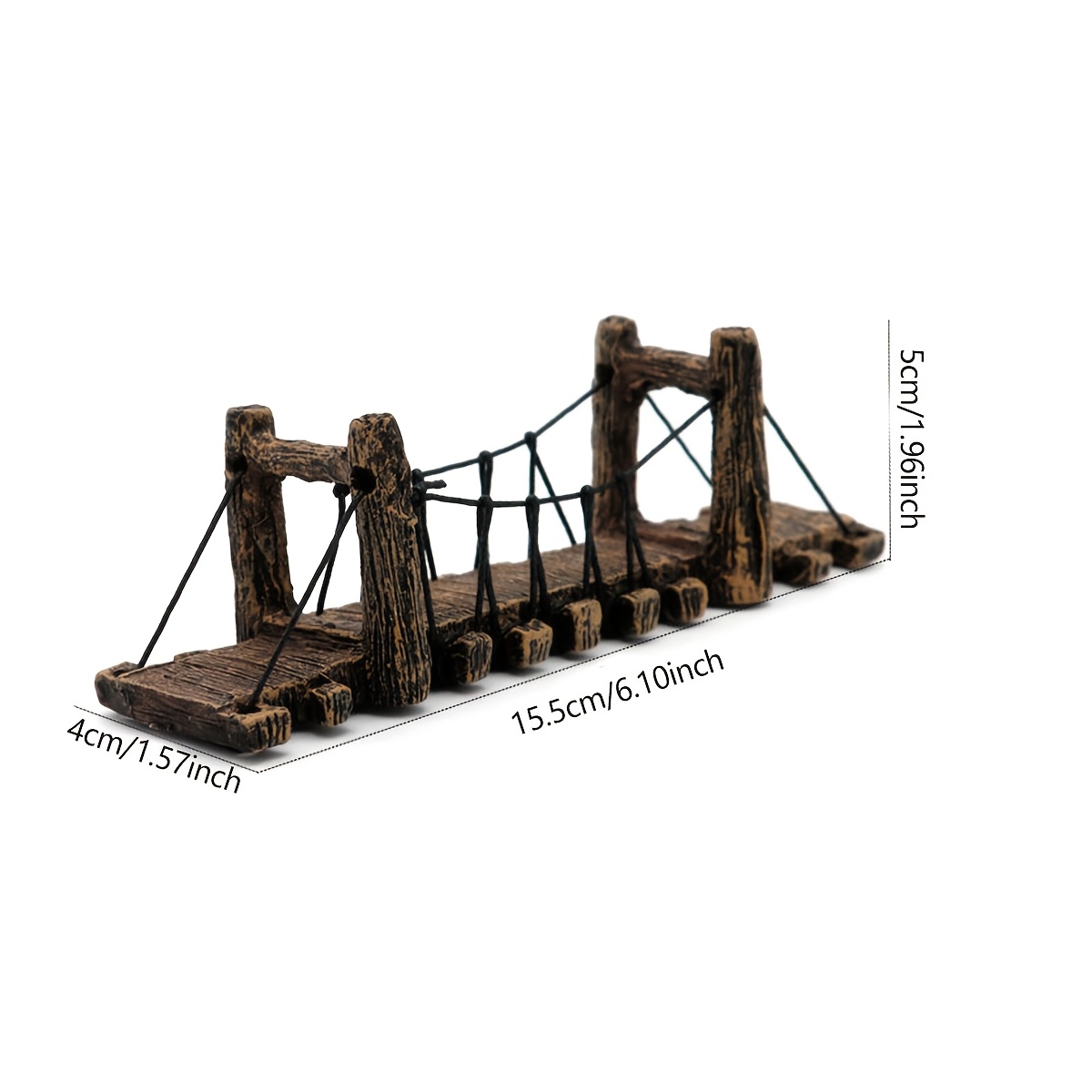 TEMU 1pc Decorative Bridge Simulation Fish Tank Landscaping Aquarium Display Resin Crafts