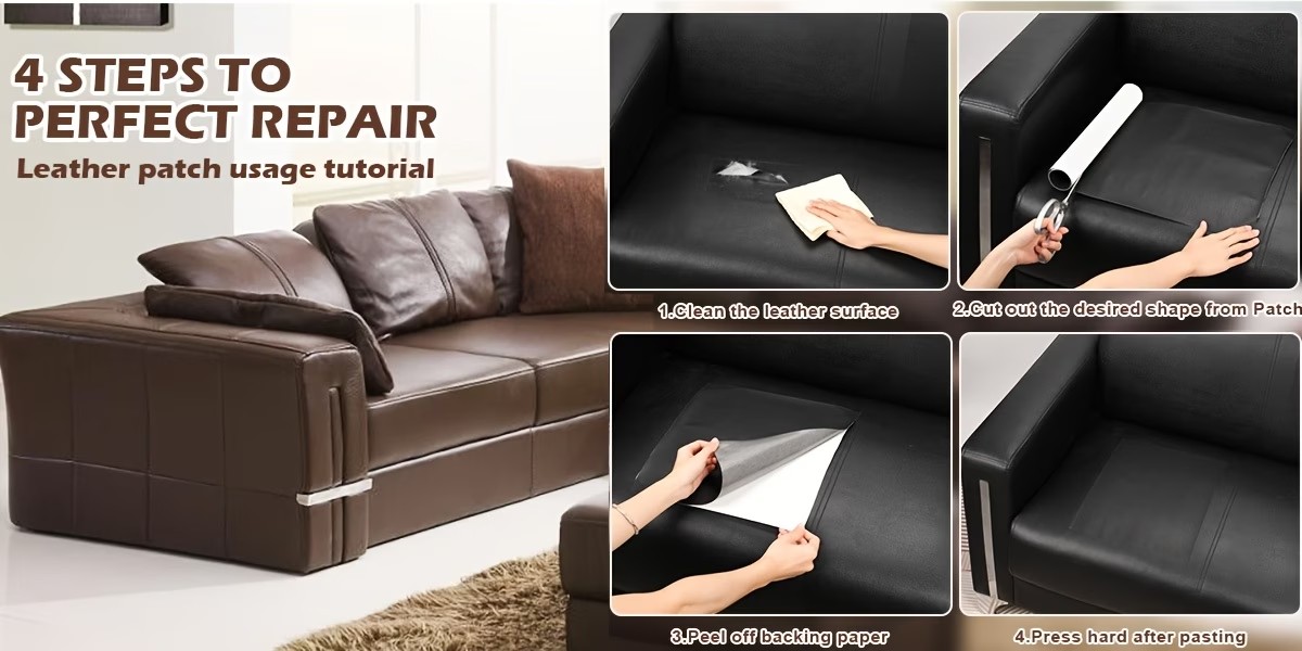1 Roll Self-Adhesive Leather Repair Patches, Multicolor Leather Sofa Repair, Car Seat Damage Repair Stickers, Thickened Wear-Resistant And Freely Cuttable, Self-Adhesive Backing Suitable for Leather Sofas, Chairs, Headboards