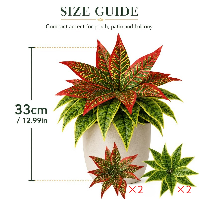TEMU 4pcs Set: Summer Color-changing Wood And Sansevieria Mixed Artificial , Faux Simulation Plants For Fresh Decor, Suitable For Living Rooms,