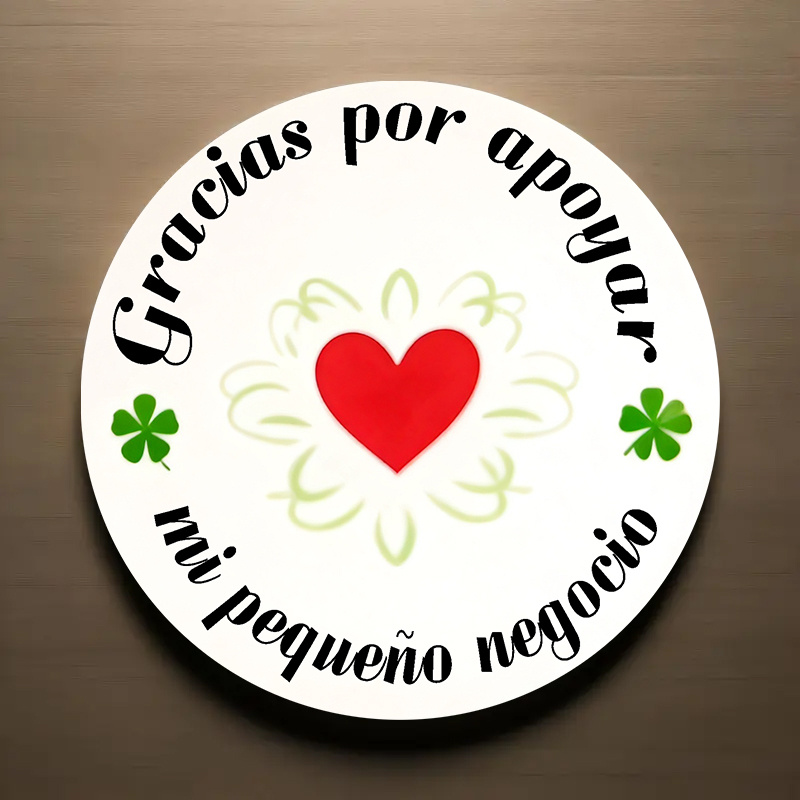 TEMU 160/480 stickers con diseño de flores y la "Gracias Por Apoyar Negocio", etiquetas de en español con de para cajas de regalo, tarjetas de