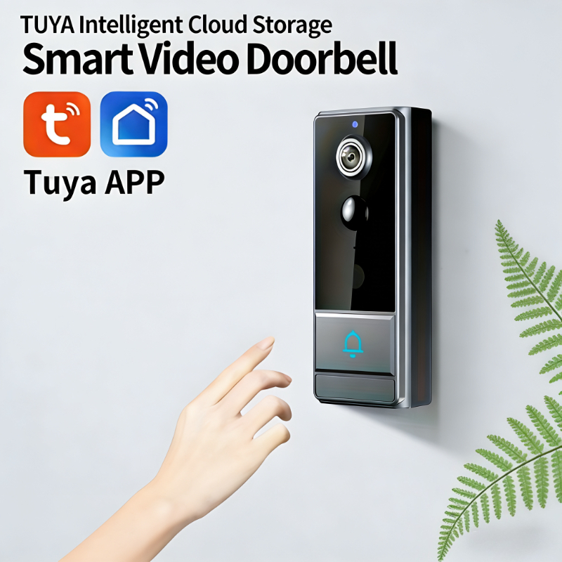 Image of Doorbell 1440p Qhd, Pir Motion Doorbell, Wireless Smart Video Doorbell Camera, Night Vision, Pir Human Detection, Audio, Control, 4000mah Long . , , For Latin