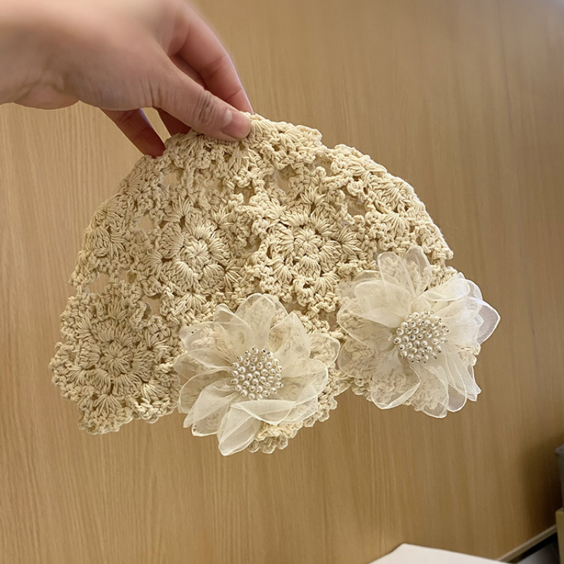 item picture one piece of stylish floral pullover hat for women   hand with crochet featuring a   perfect headwrap for spring and summer versatile enough to   thoughtful gift for    