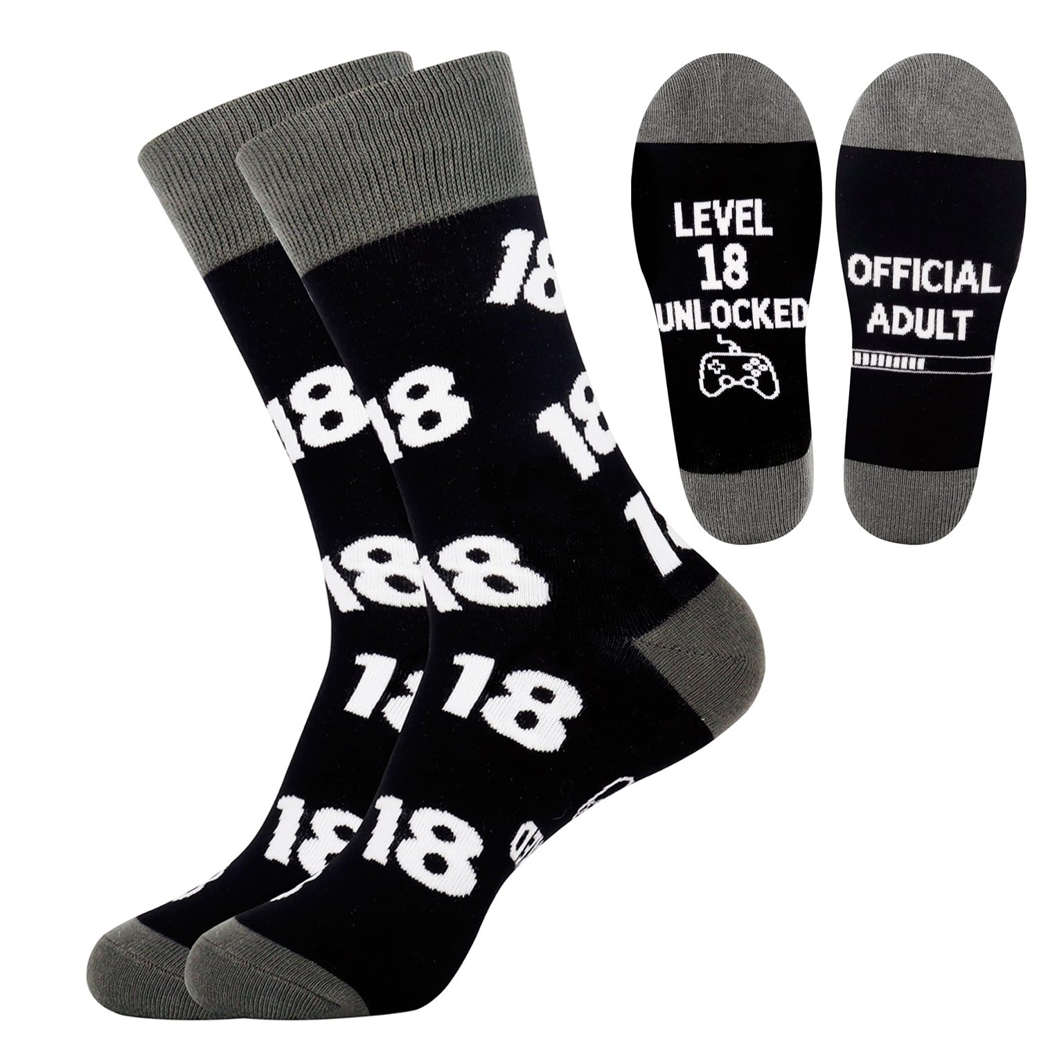 E-shop 1 Paar 18. Geburtstag Socken, 13. Geburtstag Socken, 18. Geburtstagsgeschenk, Geburtstagsgeschenk für einen 18-jährigen Mann, lustige Socken für