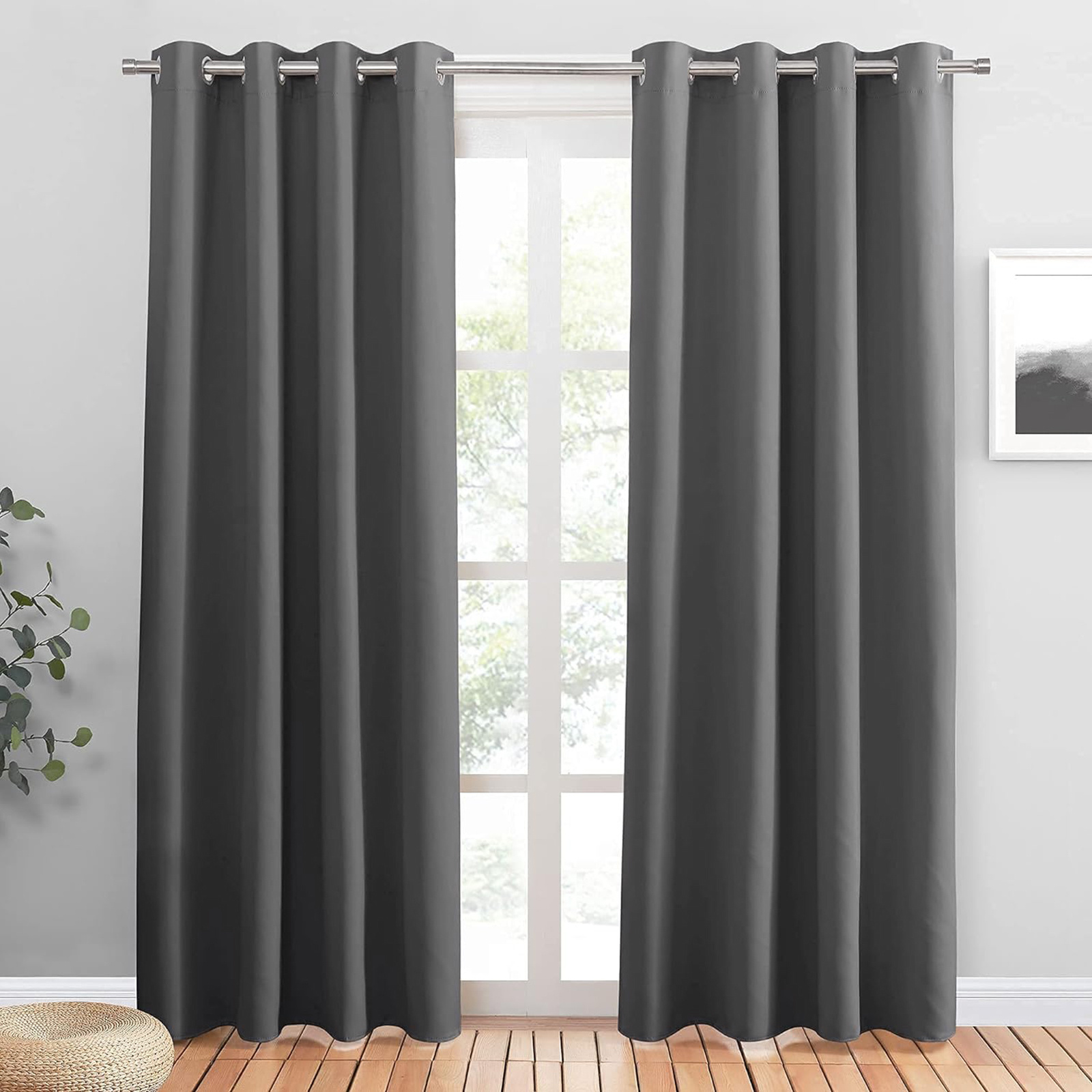 Image of Sekey Blackout Curtain Thermo Blackout Curtains Eyelet Curtain Curtains, Blackout, Blackout Fabric, Opaque, Sun Protection, Blackout, Cold Insulation, Sound Insulation