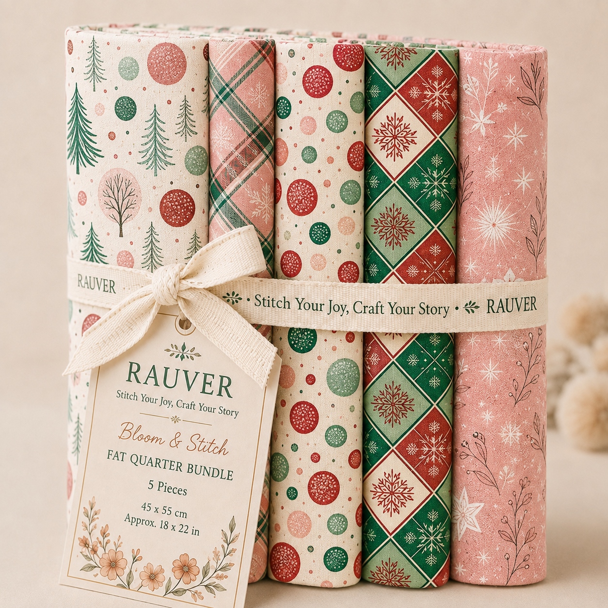 christmas fabrics sold on Temu United States