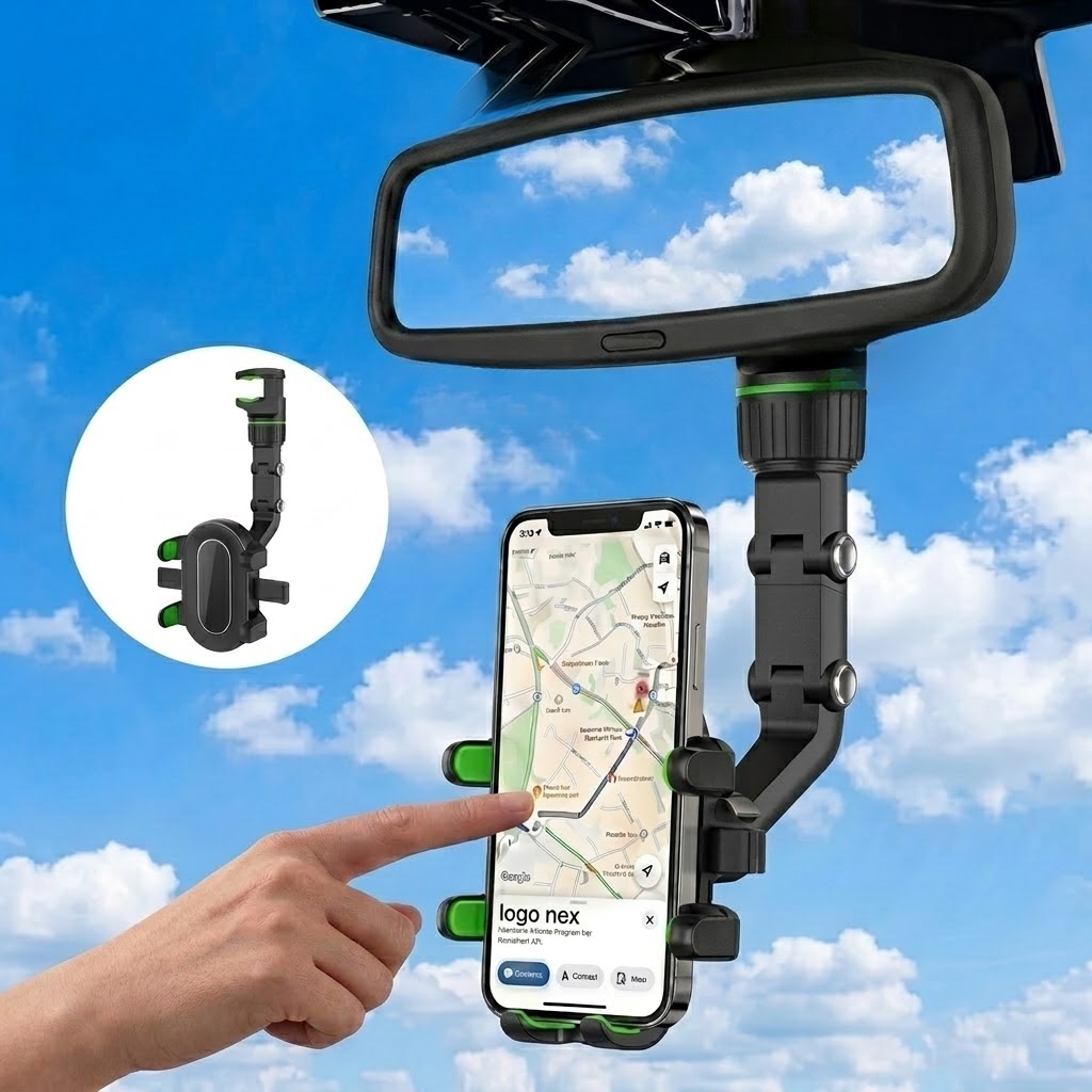 TEMU Supporto e attacco per telefono da auto 2 in 1 con base stabile girevole a 360簞 e altezza regolabile, per // per GPS, compatibile con la maggior