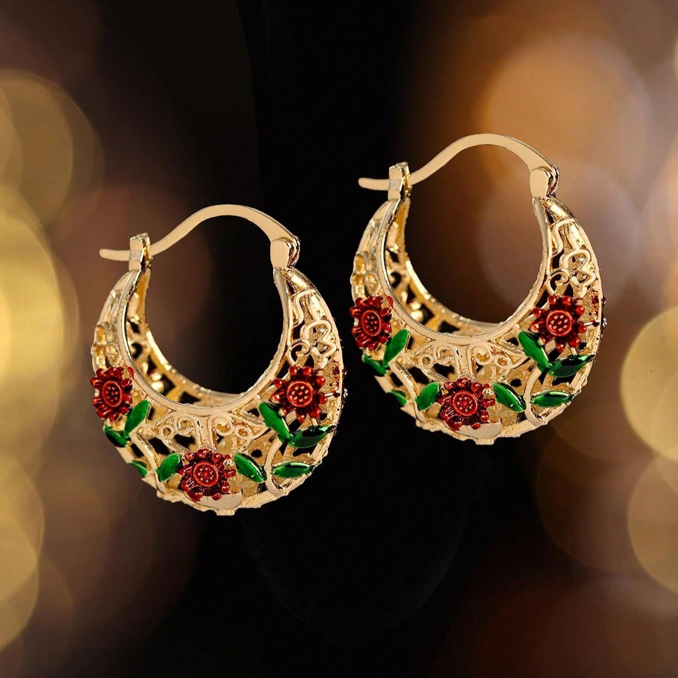 TEMU Aretes de Anillo Asimétrico Hueco, Elección para Banquetes y Regalos de Aniversario o San Valentín para