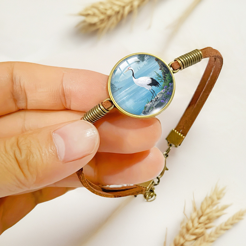 Men's Crane by The Lake Brown Bracelet