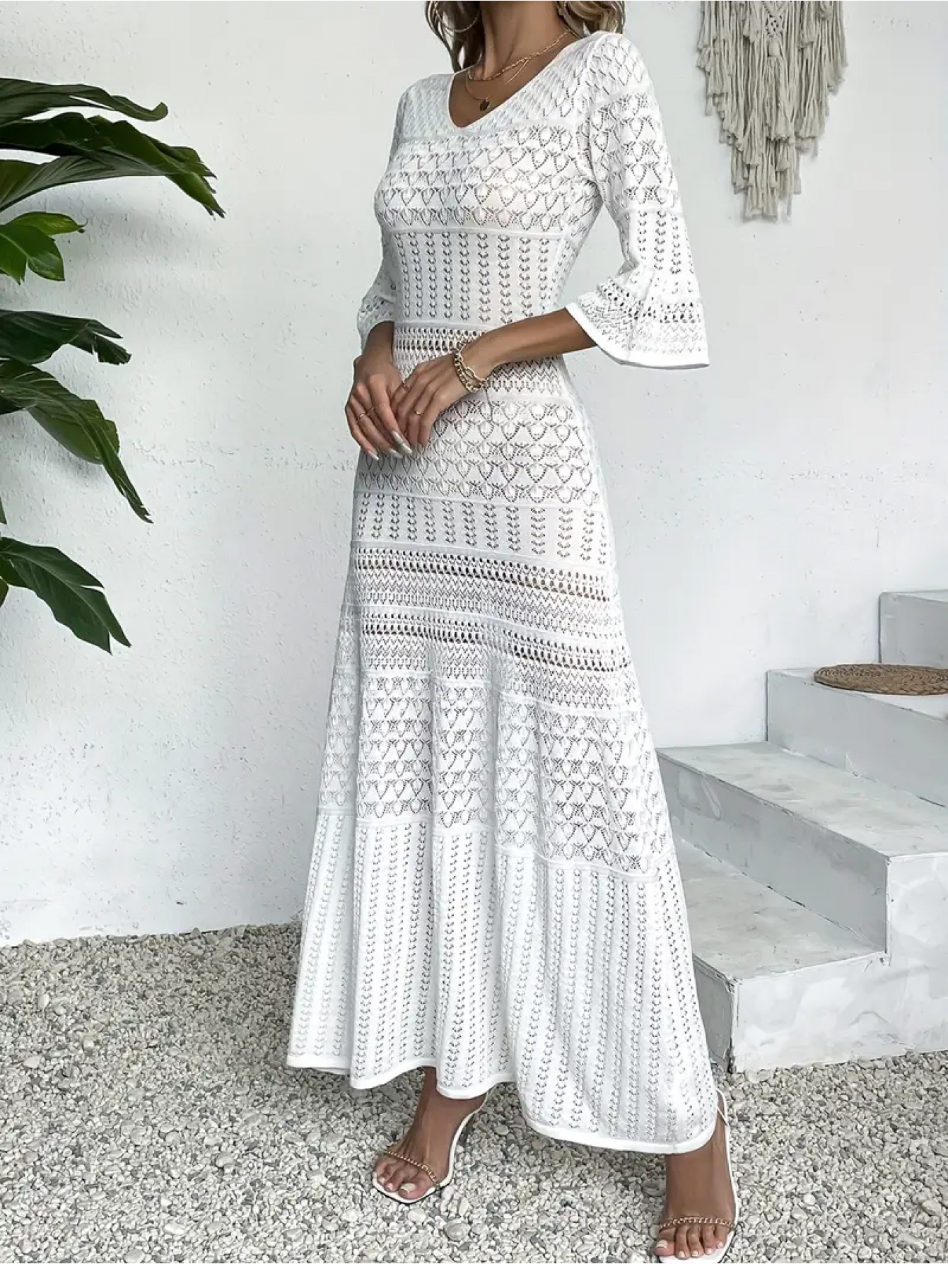 viscose dress design Green Schiffli Embroidered Viscose main image 0