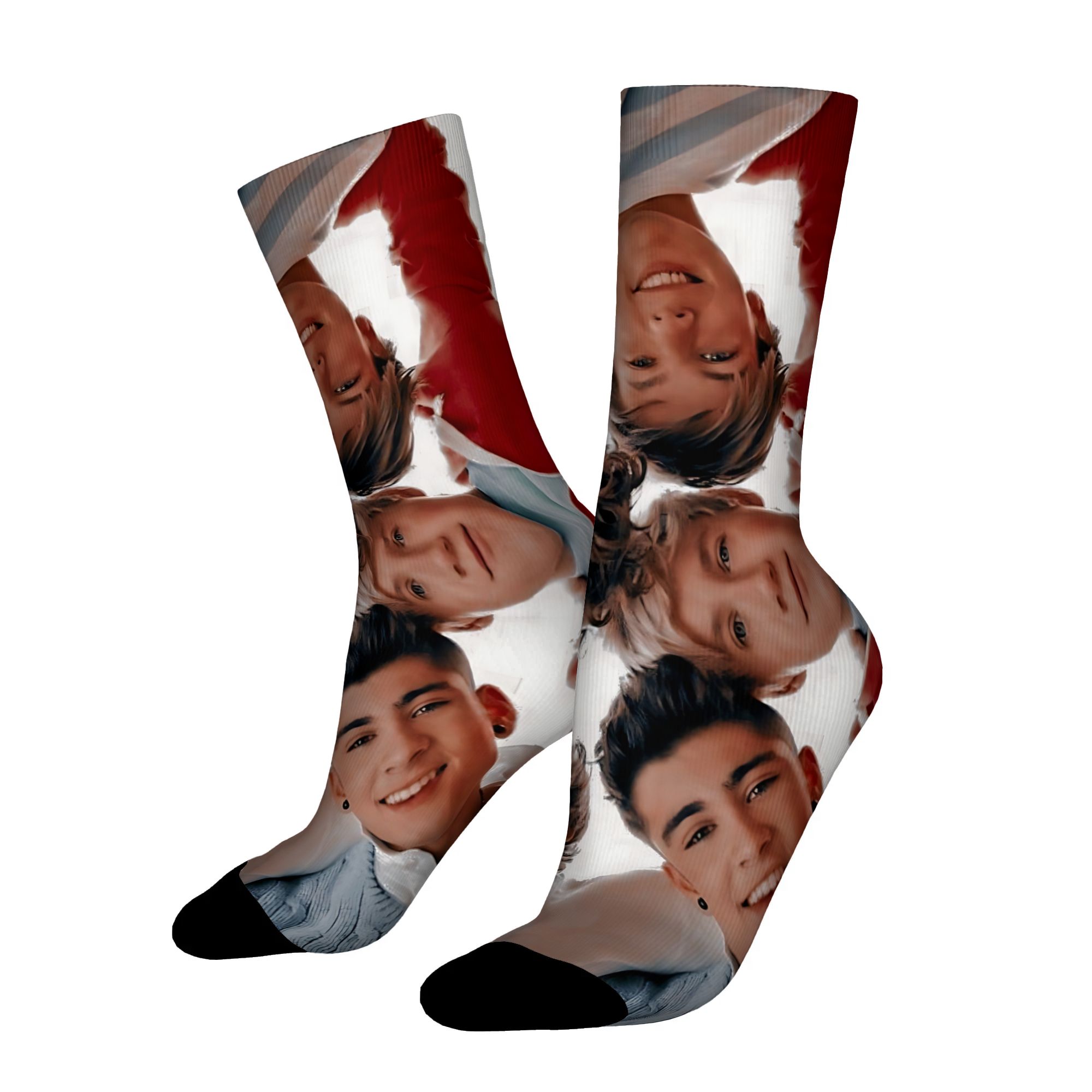 TEMU 2d Flat Printing Direction Men Socks Novelty Spring Summer Autumn Winter Stockings, 2d Flat