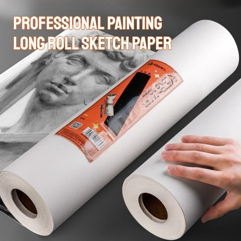   thick roll sketch paper for art students heavyweight 160g drawing paper large size suitable for painting white paper