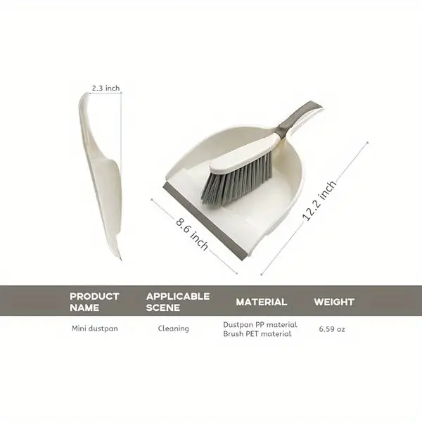 a set of small dustpan and brush, including a hand broom and dustpan, is essential for daily cleaning in the household. sets, . Product details 3
