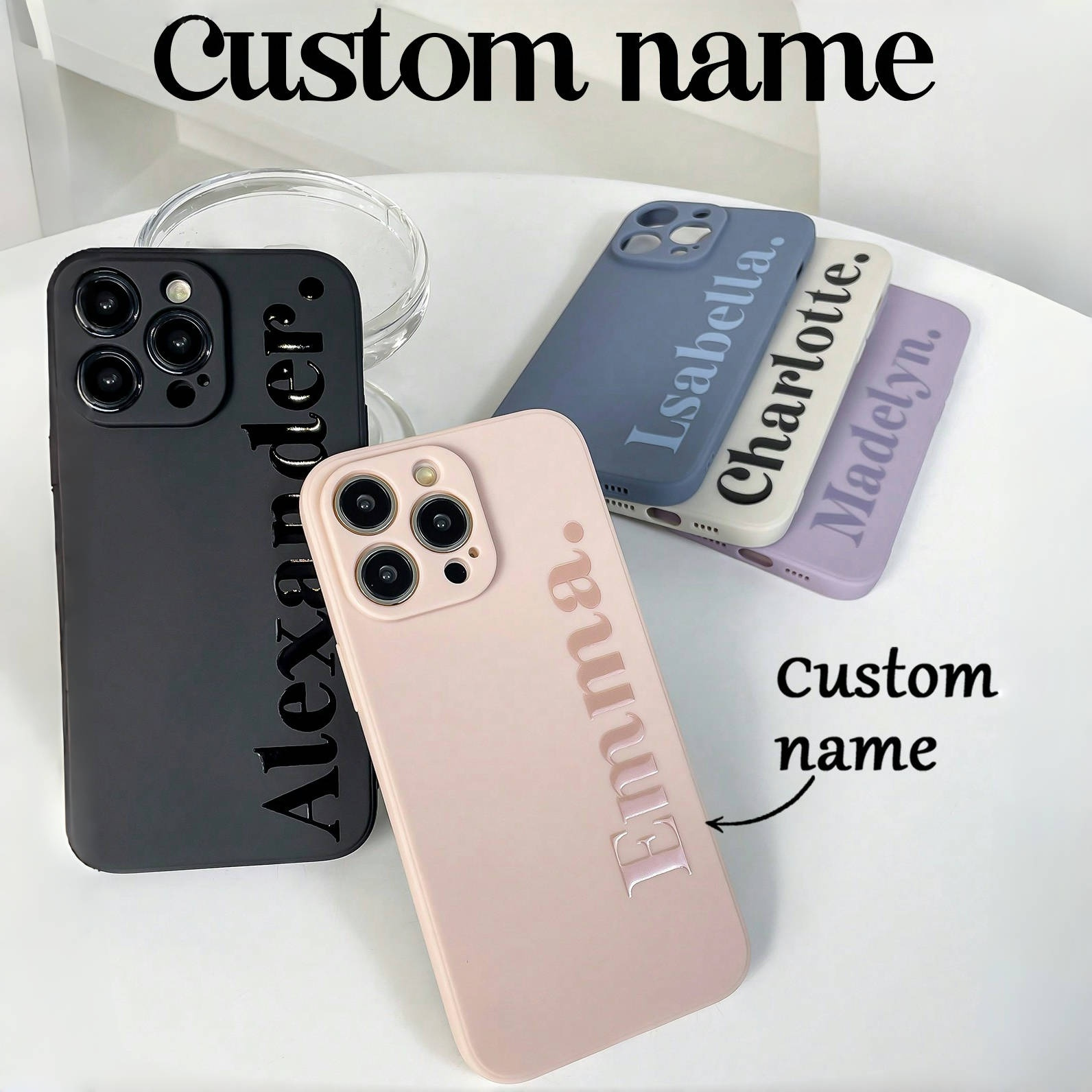 TEMU Customized Name Phone Cases, Personalized Name Designs For Iphone Cases, Custom Name Iphone Cases, Personalized Phone Cases With , Custom Cases,