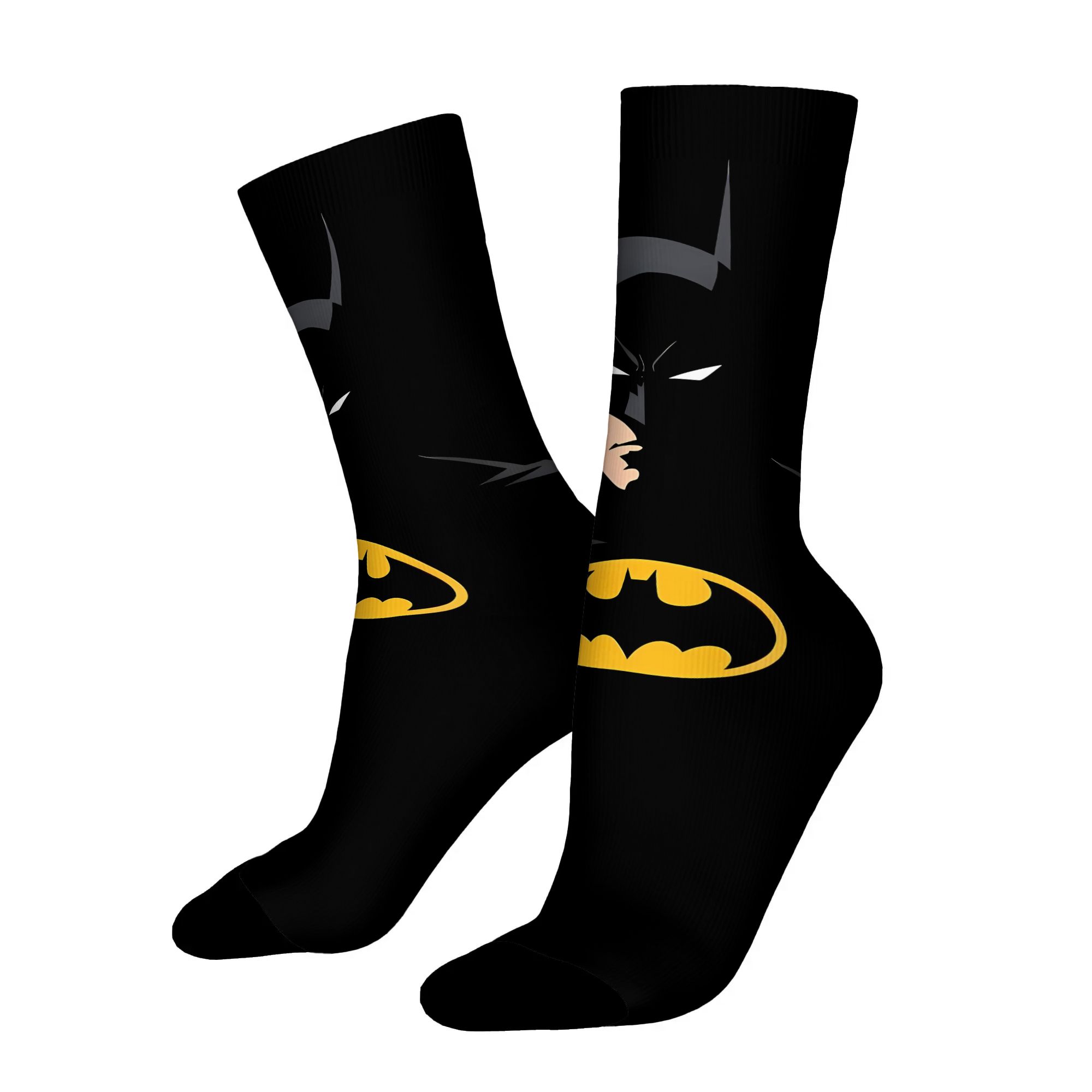 TEMU 2d Print Cool Batman Socks Sports 3d Print Mid-calf Socks
