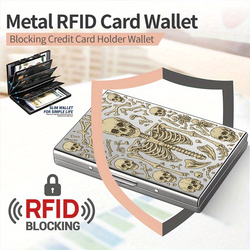 metal credit card sleeve Amazon.com: EASTNIGHTS RFID Credit Card Holder Metal Wallet Slim Credit Card  Case Protector Business Card Holder for Women or Men : Clothing, Shoes &  Jewelry main image 1