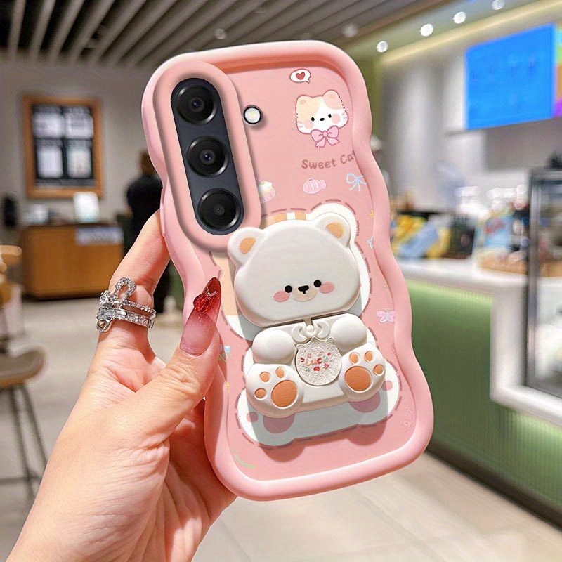 E-shop Handyhülle - A16 Hülle Naughty Cat mit Bracket-Muster, komfortable Hülle, designt für Galaxy A16-Handyhüllen mit langer Haltbarkeit für Fashion