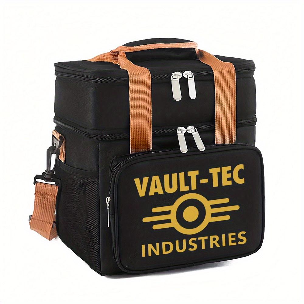 TEMU 1pc Vault - Lunch Tote Bag - Large Capacity Bag With Durable Oxford Fabric, Portable For, Camping, Picnics Non-food Contact