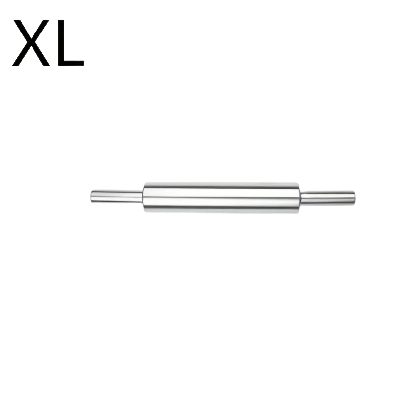 TEMU 1pc Thickened Stainless Steel Rolling Pin Non-slip Handle Heavy Duty Dough Roller Manual Dough Press For Pizza Pastry Pasta Rust-proof Easy To