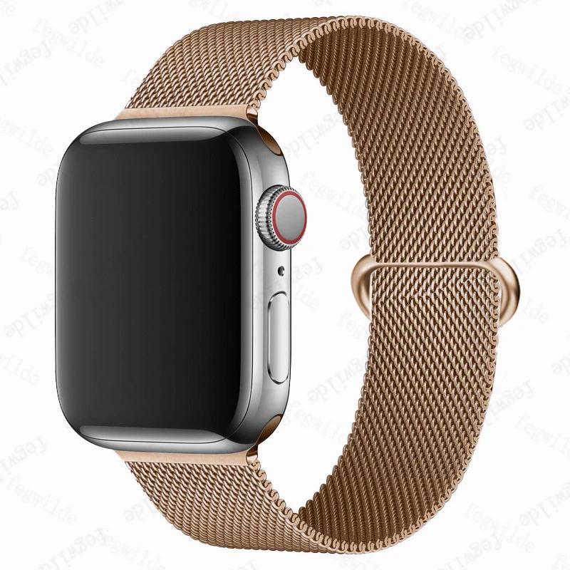 Image of Magnetic Loop Strap For Watch 2 1 Band 44mm 40mm 43mm 47mm 45mm 46mm 41mm 42mm 38mm 42mm 49mm Metal Bracelet Iwatch Series 12 11 10 8 9 7 6 5 4 Se 3 2 1 2 1 Strap