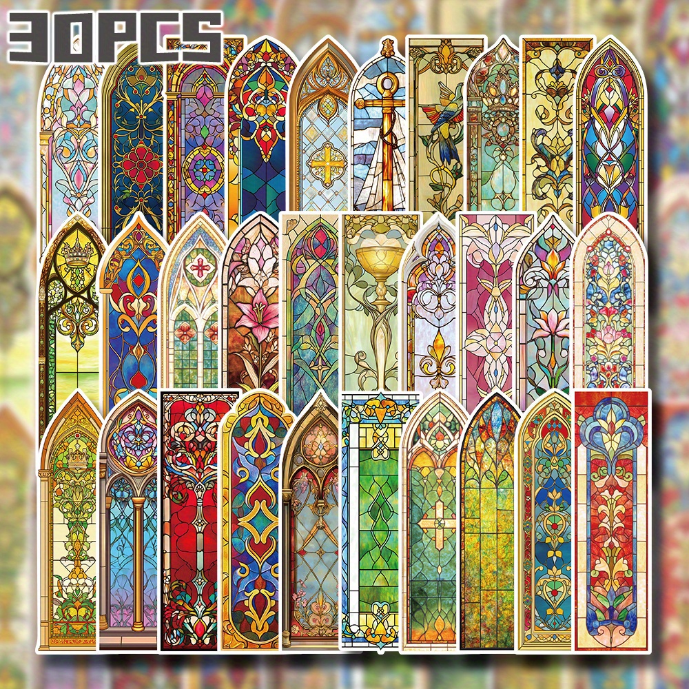 TEMU 30pcs Gutbd Baroque Church Bookmark Cards - Non-repeating Color-coded Bookmarks Suitable For Book Lovers, Teachers, Students - Ornate Church