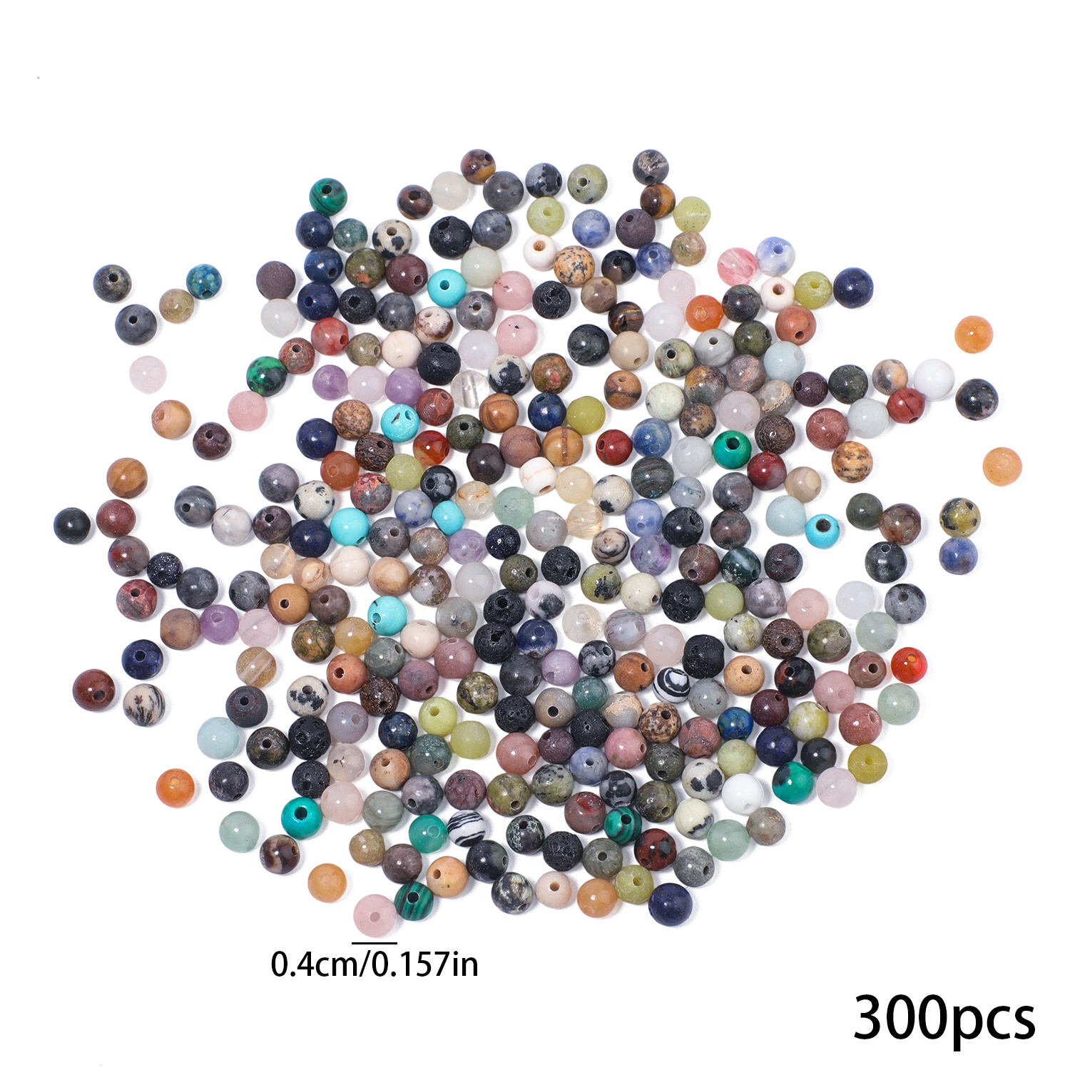 TEMU Pietre naturali come malachite, e nelle dimensioni , 6 e 8 mm, miste con materiali, per creare perline sciolte per gioielli come braccialetti,