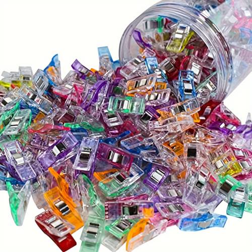 100pcs multi color sewing clips with durable stainless steel springs dynamic plastic sewing clips suitable for quilting edge binding and fixing on fabrics for edge and positioning sturdy clips ideal gifts for and tailors