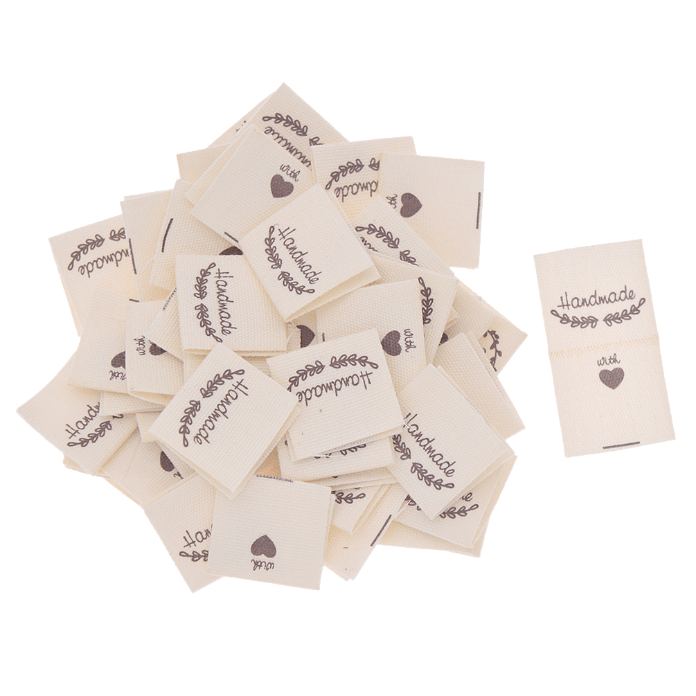 50pcs Cartoon Pattern Handmade Fabric Patches, Sheep Sewing Machine Pattern, For Clothing, Jackets, Shoes, Hats, Socks, Bags, Decorative Label Sewing Accessories