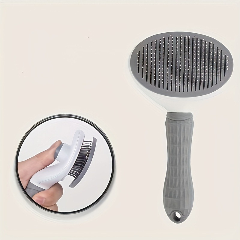 TEMU Easy-to- Grooming Brush - De-shedding Comb, Brushing For Mane And Reducing Shedding, Enhancing Coat Health, Blue And