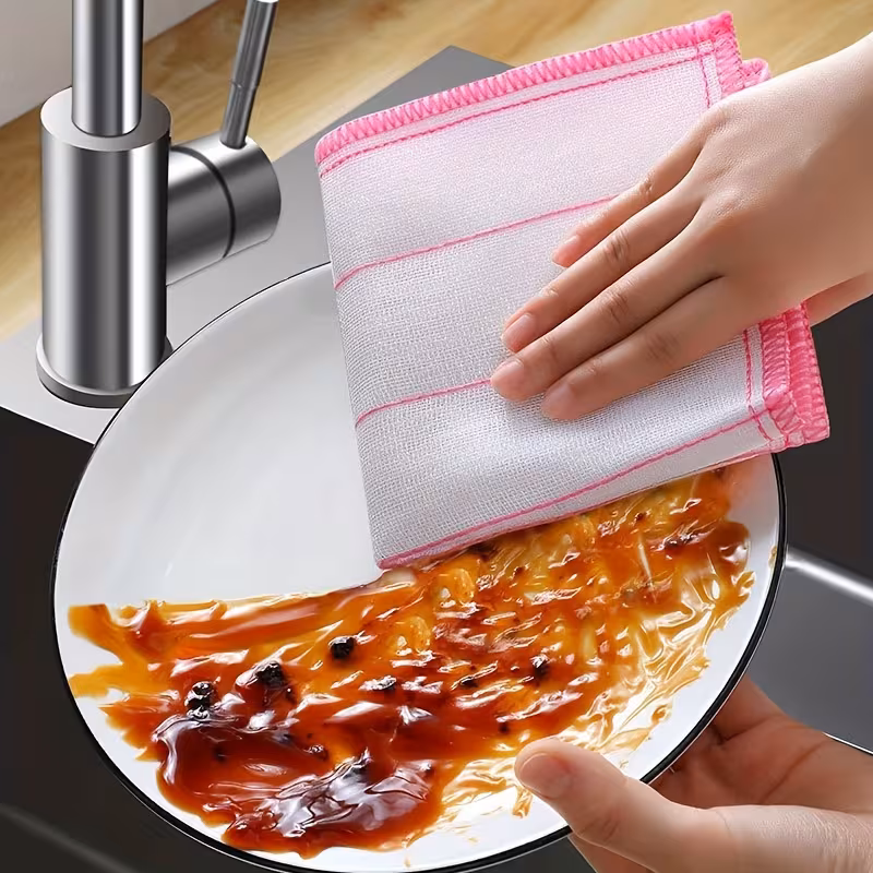 ultra absorbent thick dish cloths reusable wet dry cleaning towels for kitchen bathroom and outdoor use kitchen towels bath towels Product details 3