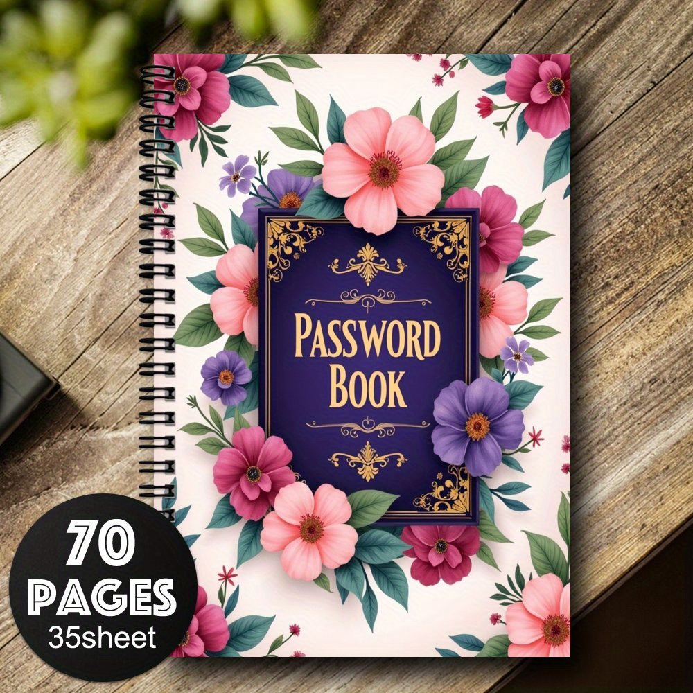 TEMU 1pc Spiral-bound Notebook For , Designed To Keep Track Of Internet Website Addresses And Login Details, Helping You Stay Organized