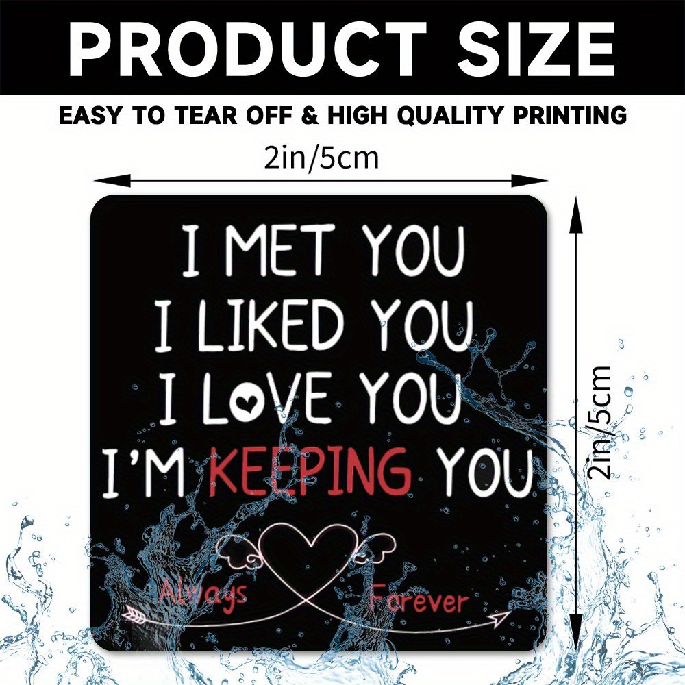TEMU 1pc 2x2in Candle Stickers Couple Gift Sticker Candle Label 1pc Couple Gifts For Men Women Sticker - Father's Day Gifts From Wife, Valentines Day