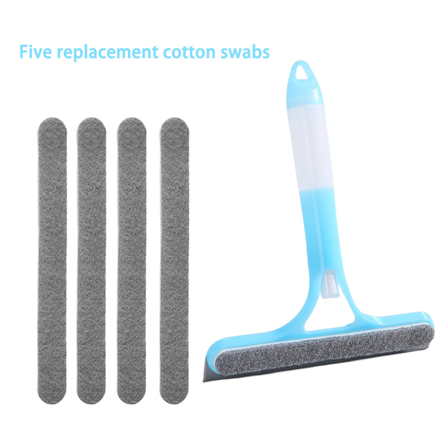 TEMU Lot de 5 patins de rechange pour nettoyage, raclette à vitre 3-en-1 avec grattoir, bandes de rechange assorties pour outils de nettoyage de