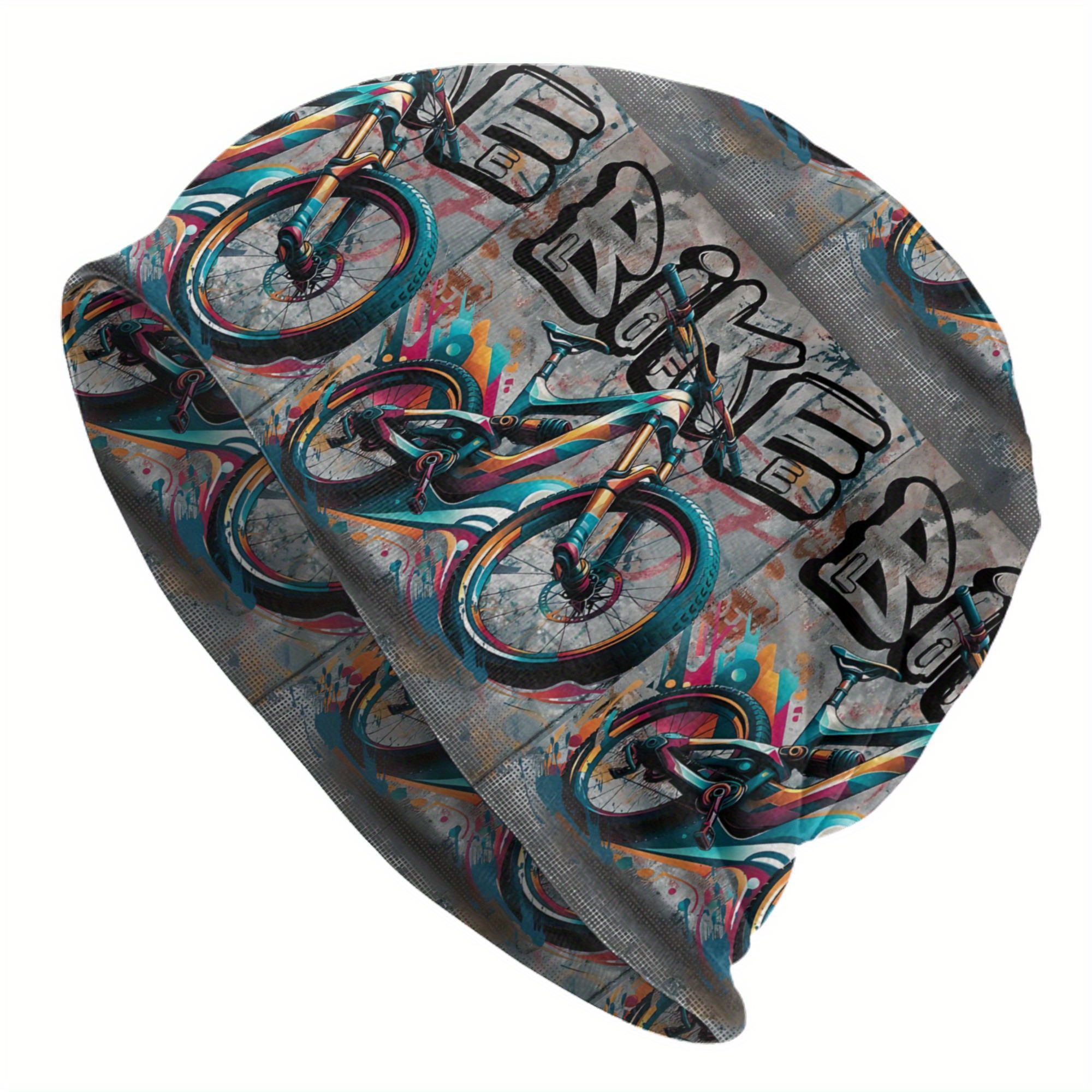 Image of Skullies Beanie Cap Compatible For Bike Life - Thin Unisex Winter Hat With Edgy Skull, Casual Bonnet For , Spring/autumn Outdoor & Casual Attire, Hand Washable Ski Cap (no)