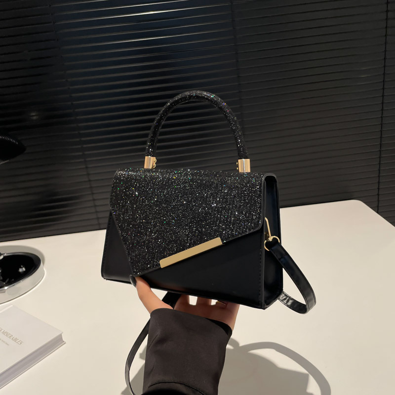 Handbag, Fashionable Versatile Small Square Bag, Casual Commuter Crossbody Handbag, Lightweight And Durable - Black/pink/golden/silvery