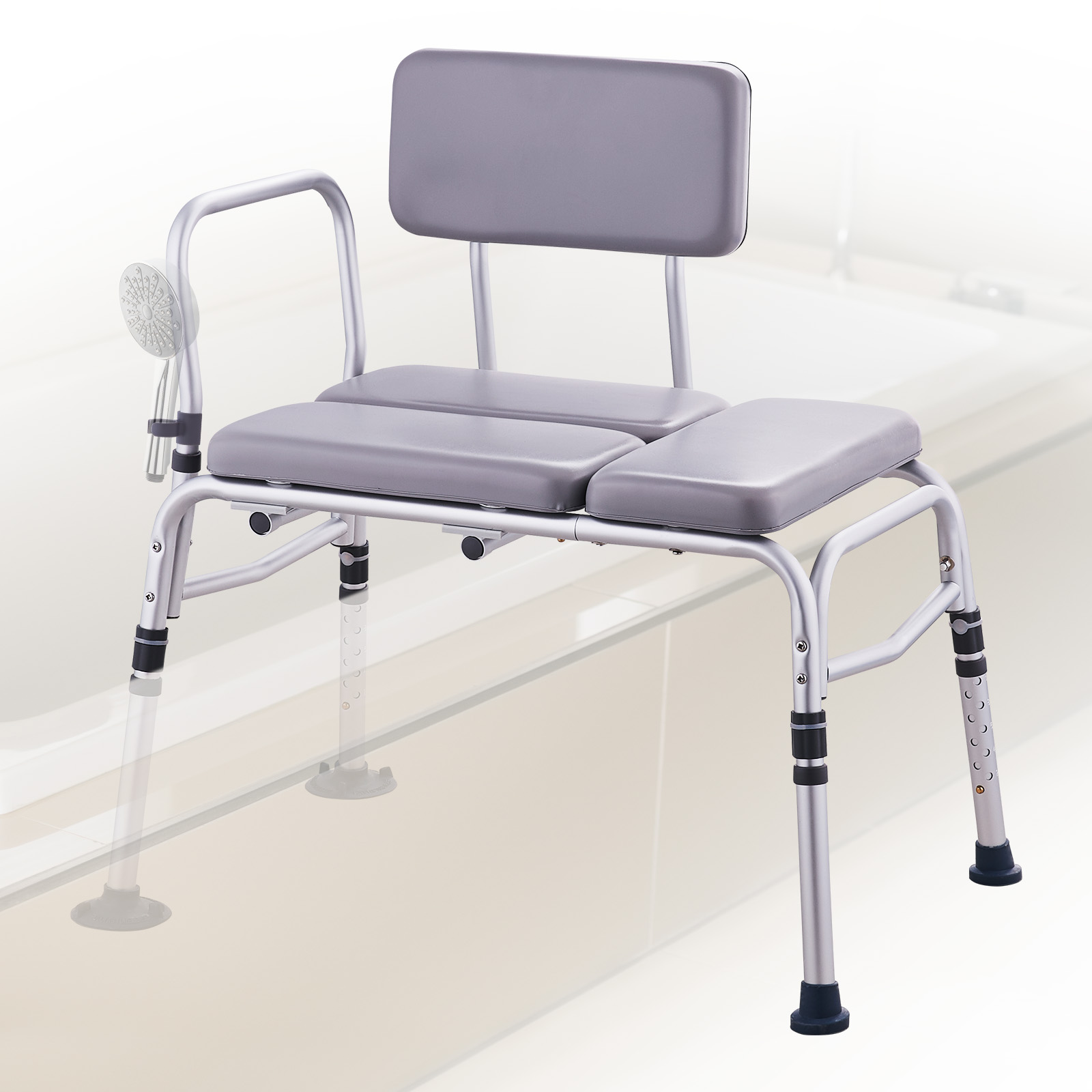 

Vevor Tub Transfer Bench For Bathtub 500lbs, Shower Seats For Adults, Lightweight Shower Bench For Elderly And Disabled With Padded Seat, Non-slip Bath Seats With Armrest And Reversible Backrest.