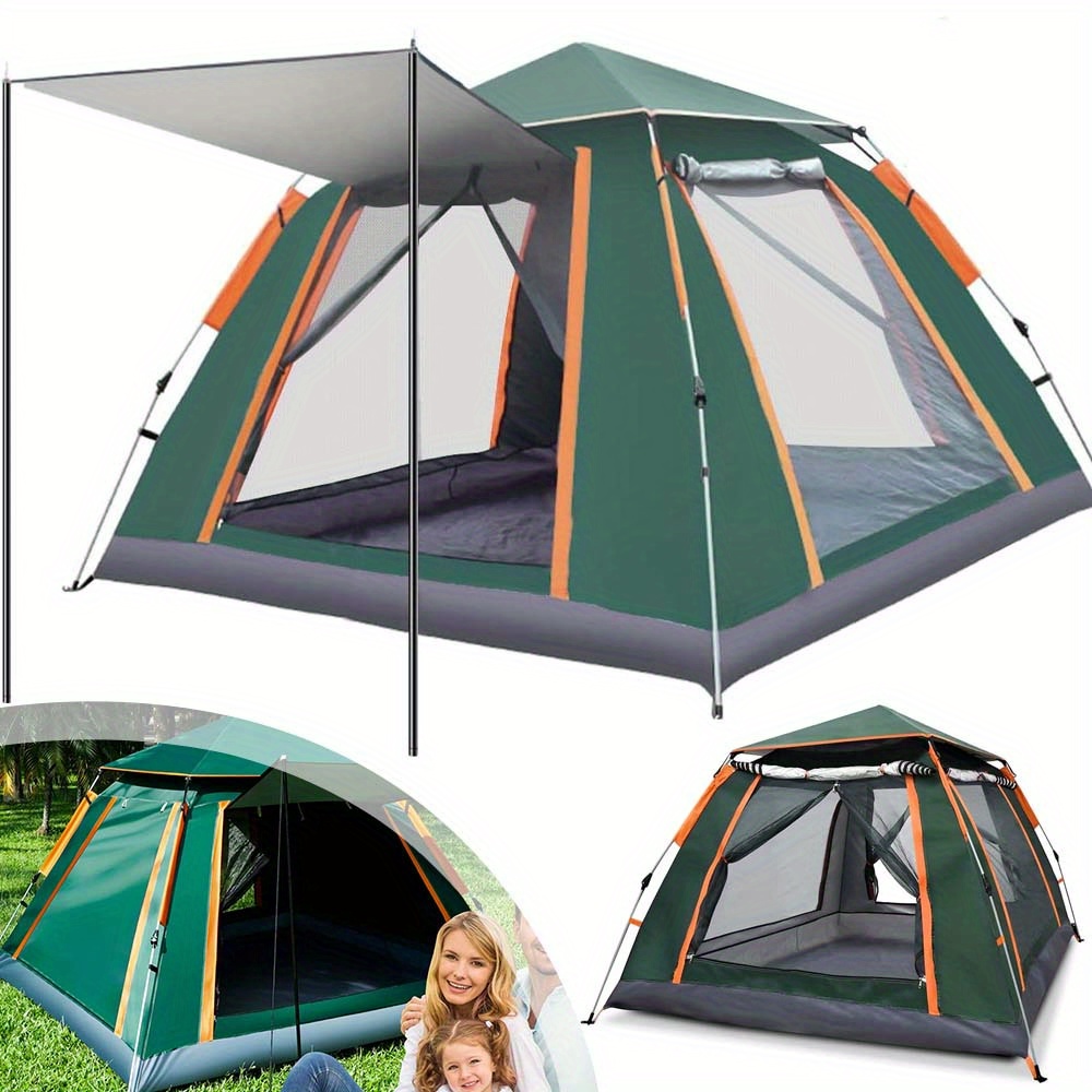 Automatic Camping Tent For 3-, Automatic Setup Portable For Hiking Camping Fishing