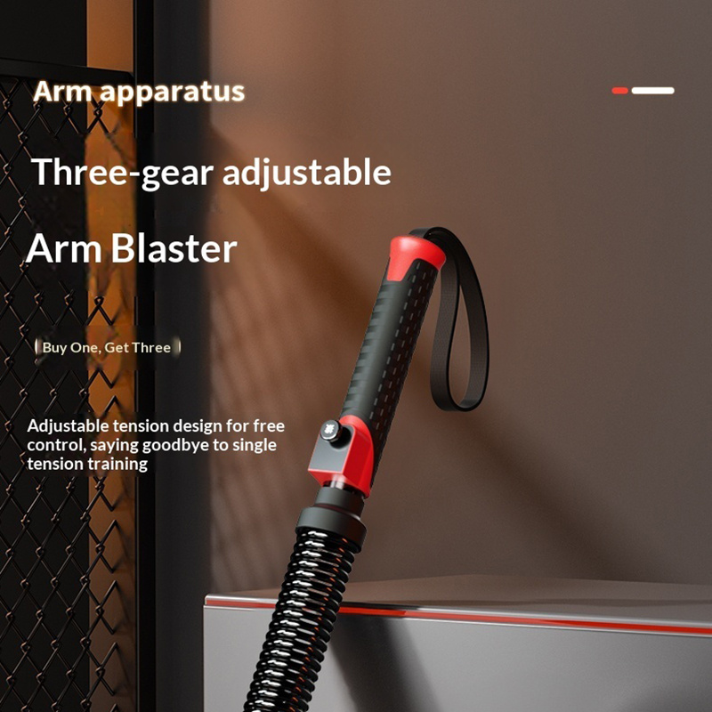 1 PJ Tornado Arm Trainer | 3-Speed Adjustable Chest and Arm Muscle Trainer for Men, Portable Upper Body Exercise Machine for Shoulder and Forearm Strength Training, Red and Orange, ABS Material