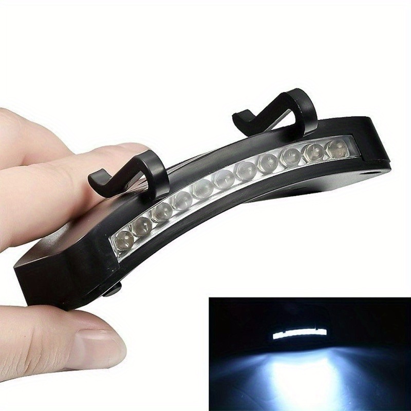 TEMU 1/ 2/ 4pcs Of 11 Led Hat Clip Lights, To Hold Headlights, Suitable For Fishing, Camping, Hiking, Exploration - For New Year Outdoor Activities, Night Use, Aaa Batteries