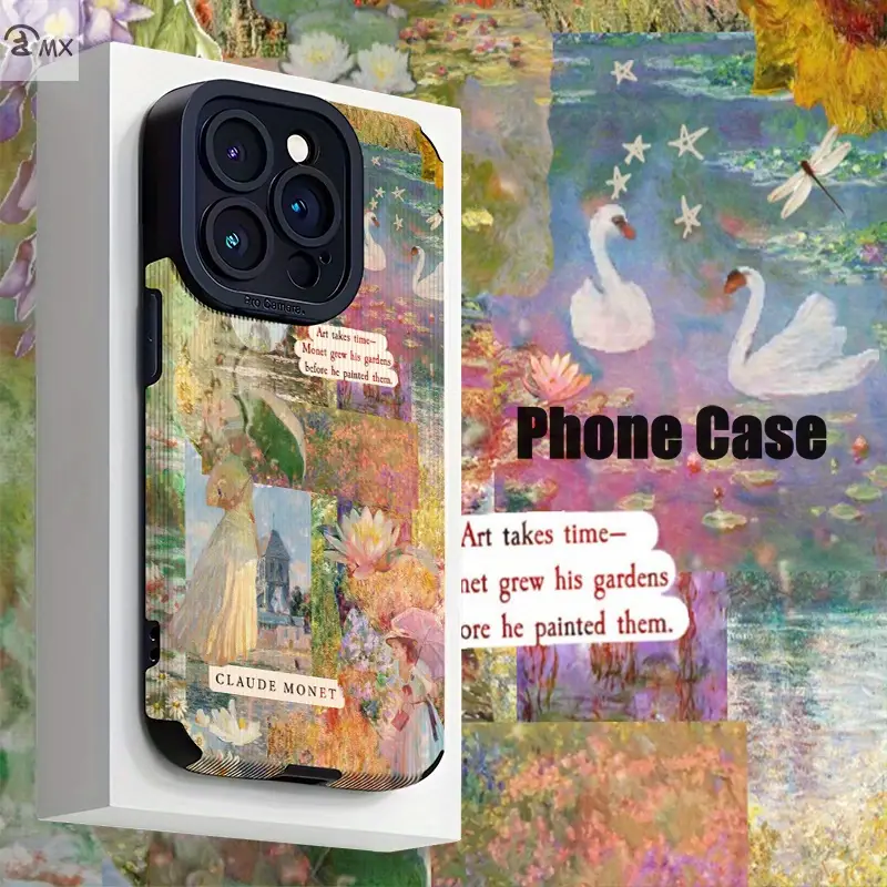 phone case monet painting collage artificial leather - Temu United Arab Emirates phone case monet painting collage artificial leather - Temu United Arab Emirates